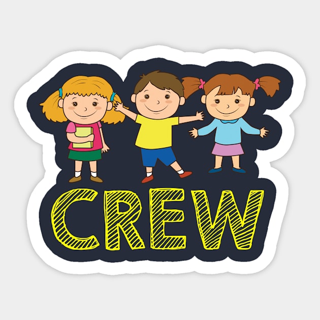 Children Crew Childrens Kindergarten Childs Sticker by Shirtbubble